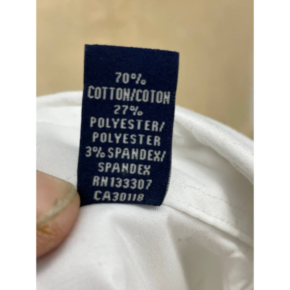 Ben Sherman Tailoring Stretch Dress Shirt White Long Sleeve Collared 17.5 - Picture 9 of 9